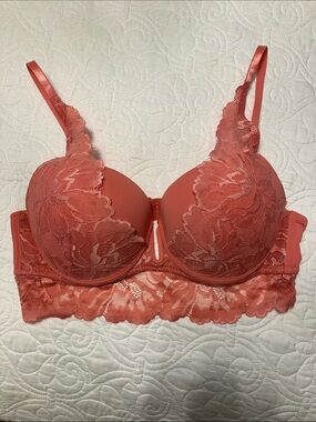 Marilyn Monroe Coral Lace Push Up Bra